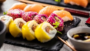 Сеты без ограничения суммы чека от городской доставки Sushi № 1 за полцены