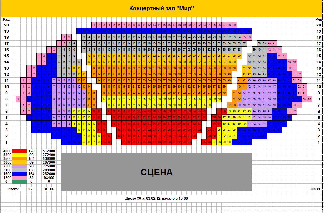 Зал эвент холл воронеж схема трибун с местами