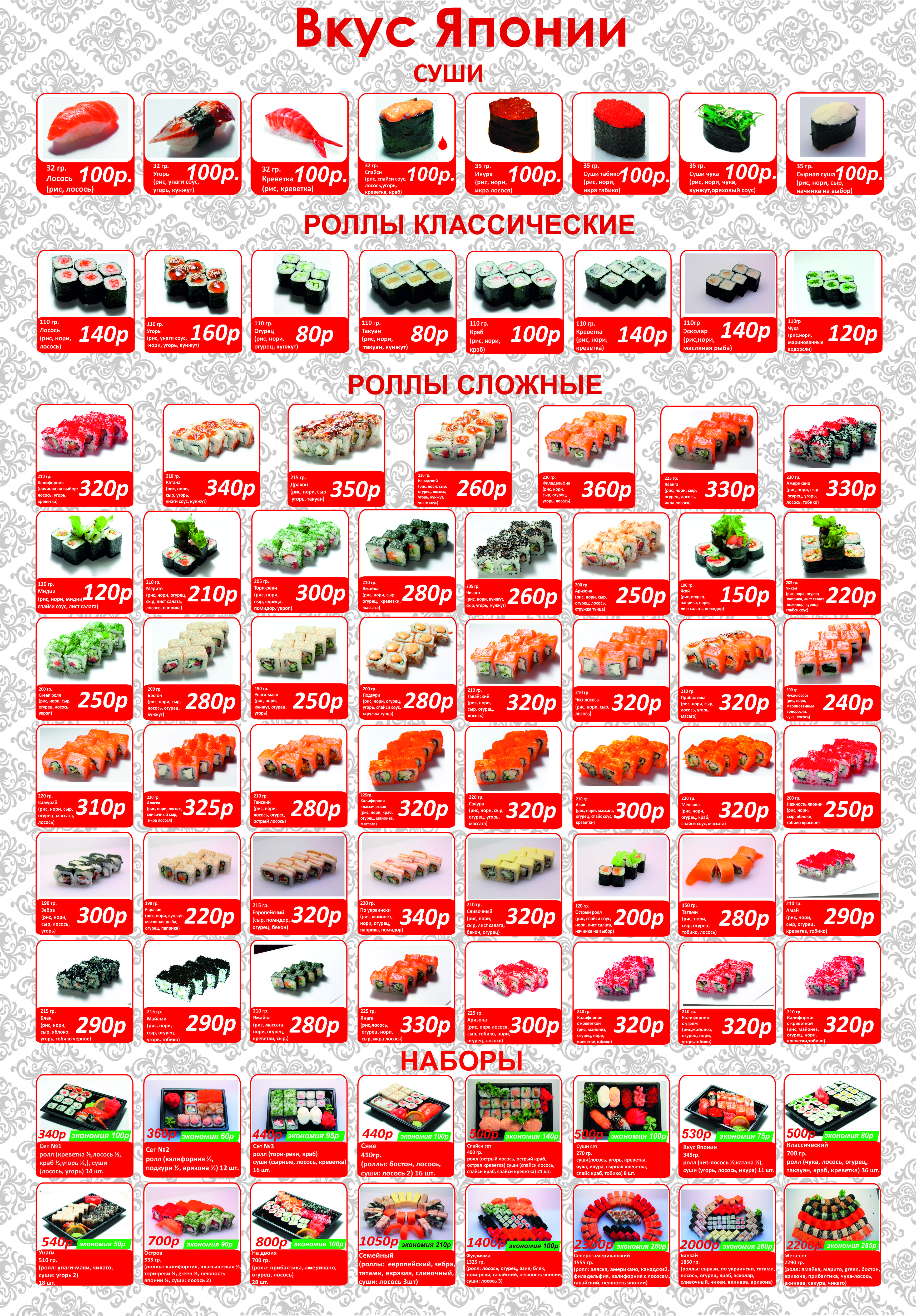 Суши вкусы и виды (120) фото