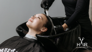 Стрижка, окрашивание и биозавивка в студии красоты Hair By Haiumova