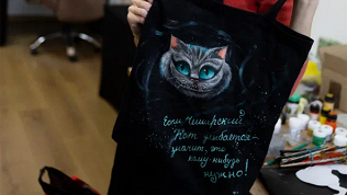 Мастер-класс по росписи футболки или шоппера от мастера Эдиты Титовой