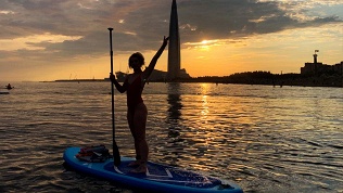 Прогулки на SUP-борде с обучением от школы серфинга SUP UP