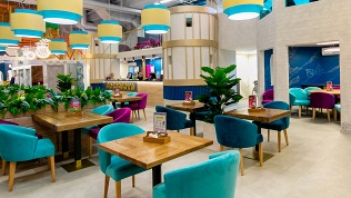 Праздник в банкетной комнате в ТРЦ «Ригамолл» в парке развлечений Joki Joya