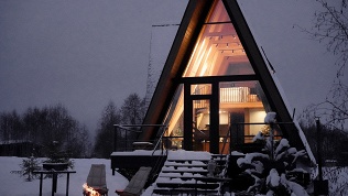 Романтический отдых в доме с горячим чаном от компании «Трофимов Берег»