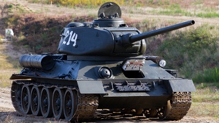 Прокат копии танка Т-34 на аттракционе «Танкодром» за полцены