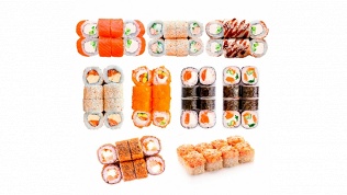 Сет роллов от службы доставки «Мистер Fish»