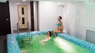 Посещение для компании до 6 человек финской сауны с бассейном «Роза»