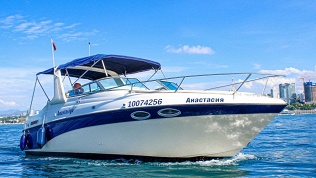 Аренда яхты или рыбалка в центральном морском порту на яхте Anastasiya