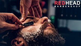 Мужская стрижка и моделирование бороды в барбершопе RedHead