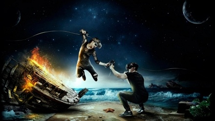

Игра в шлеме HTC Vive в клубе виртуальной реальности VR-Home