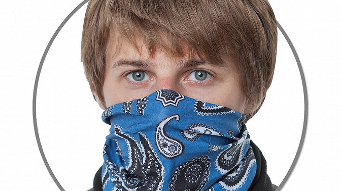 Бандана-шарф флисовая Buff Bandana Polar N-Tribe Black