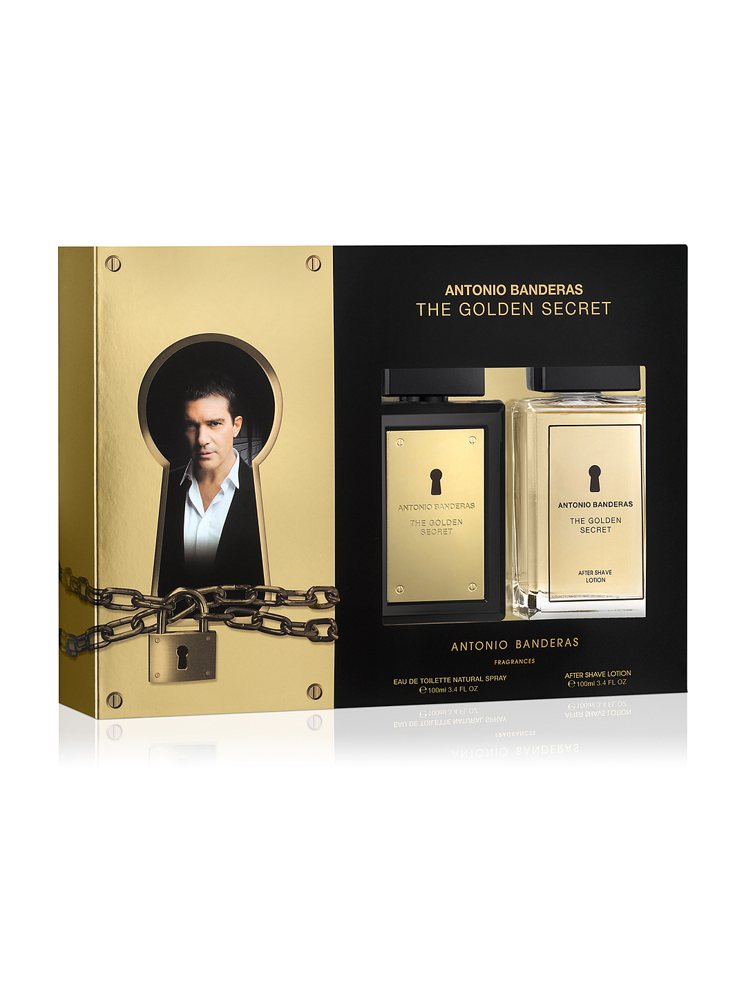 Banderas golden secret отзывы. Голден секрет Антонио Бандерас. Golden Secret Antonio Banderas подарочный набор. Набор Антонио Бандерас секрет мужской. Antonio Banderas Golden Secret коробка.