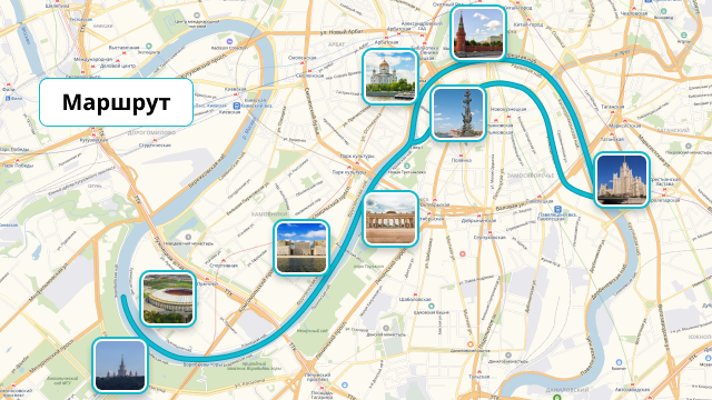 Места в москве по пушкинской карте